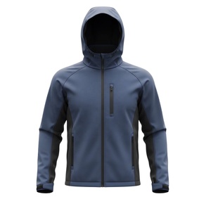 <b>Men's</b> Waterproof Windbreaker Hooded Soft shell Zipper-Up Outdoor Sports <b>Jacket</b> for Hiking Running - Product Image 4