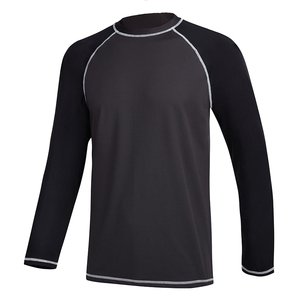 Camiseta Deportiva Unisex de Manga Larga para Natación, Surf y Buceo, Protección UPF50+, Secado Rápido, Ligera y Transpirable, Poliéster/Nailon 120g, Color Negro - Product Image 2