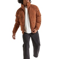 Veste matelassée en toile réversible imperméable et épaisse pour homme, avec capuche et col montant, personnalisable avec logo frontal