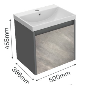 Mueble de Baño Moderno Ecológico Pebble, Mueble de Baño de Alta Calidad, Montado en la Pared, 2 Años de Garantía, Serie Híbrida - Product Image 1