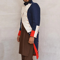 Reproductions napoléoniennes françaises Costume uniforme 19e siècle britannique napoléonien hommes vestes Tailcoat fait à la main Napoléon manteau