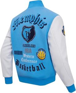 Chaqueta Bomber Varsity Personalizada al por Mayor, Cuerpo de Lana Premium, Mangas de Poliéster/Algodón, Bordado, Transpirable y Ecológico - Product Image 3