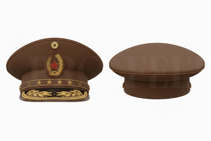 Hot Selling Customized Hand Embroidery Brim Headwear Trendy Solid Plain Color Formal Dress Uniform General Peak <b>Hats</b> For Unisex - Product Image 4