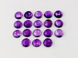 Piedra Preciosa de Amatista Africana Natural de 7*7 mm, Amatista Natural en Forma Redonda, Piedras Sueltas con Corte Rosa para la Elaboración de Joyas - Product Image 2