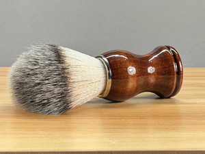 Ensemble de rasage pour homme, bol à savon en bois, brosse à barbe, rasoir de sécurité, coffret cadeau 3 pièces, USA, dernier design et logo personnalisé - Product Image 1