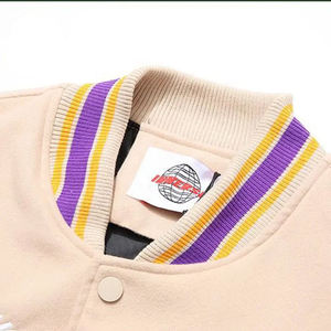 Vestes de baseball universitaires style High Street à col montant avec broderies personnalisées en chenille, grandes tailles pour hommes et femmes - Product Image 6
