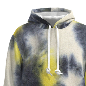 Sudadera de Forro Polar con Estampado Tie-Dye para Hombre, Cuello de Doble Capa, Patrón 3D, Ecológica, Resistente al Viento, Corte Regular, Diseño con Bolsillos para Invierno - Product Image 3