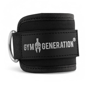 Tobilleras de neopreno acolchadas para levantamiento de pesas, correas ajustables con anillas en D para cable, accesorio para gimnasio y entrenamiento físico. - Product Image 2