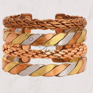 Pulseras de Salud para Mujer Personalizadas, Magnéticas, para el Alivio del Dolor de Artritis, Diseño de Amantes, Regalo Clásico de Acero Inoxidable y Aleación de Cobre - Product Image 2