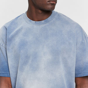 Camiseta de Hombre con Efecto Desgastado, Estilo Vintage, Algodón, Streetwear, Camiseta Lavada, Estilo Oversize, Moda de Verano - Product Image 6