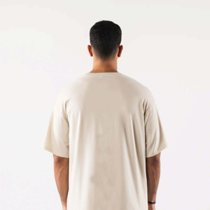 T-shirt uni personnalisé pour homme, 100 % coton de haute qualité, coupe oversize, respirant, écologique, séchage rapide, imprimé sérigraphié, vierge, vente en gros - Product Image 2