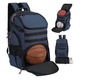 Men Basketball Sports Bag 600D Polyester 420 GSM Maroon Gold Panel Design Dual Carry <b>Backpack</b> Duffle Heat Transfer Custom Logo - Product Image 5