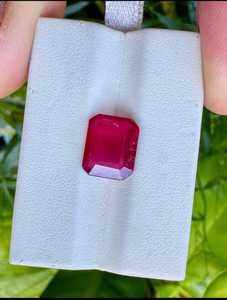 Piedras sueltas de rubí natural con corte esmeralda, rojas, para la fabricación de joyas, anillos, colgantes, pendientes, joyería fina de alta calidad. - Product Image 3