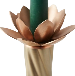 Portavelas de Cobre con Forma de Flor de Loto, Candelabro de Metal Duradero, Centro de Mesa para Decoración del Hogar - Product Image 2