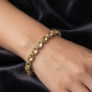 Bracelet vintage en argent sterling 925 avec citrine naturelle de qualité AAA |   19,01 grammes |   Bijoux élégants à finition brillante, cadeau pour femme - Product Image 6