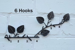 Premium Leaf Design Black Metal <b>Wall</b> Mounted <b>Key</b> Holder <b>Hook</b> For Kitchen <b>Wall</b> Storage Hanging Light Items Or <b>Keys</b> From India - Product Image 2