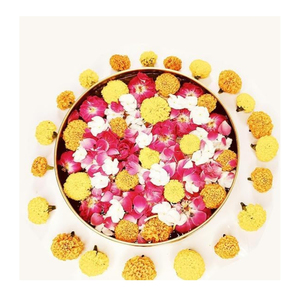 Plateau Urli en métal doré de forme lotus de qualité supérieure pour la décoration de la maison, support traditionnel pour fleurs flottantes et bougies chauffe-plat pour Diwali - Product Image 5