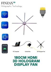 3D Holographic <b>Fan</b> 180cm Energy Saving 3D Hologram LED <b>Fan</b> Advertising Screen With Light Sensor and Multiple Pattern Modes - Product Image 2
