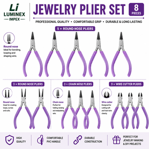 LUMINEX IMPEX LUB=113 <b>Long</b> <b>Nose</b> Stainless Steel Lightweight Smooth Work Jewelry Making Polishing Pliers - Product Image 3