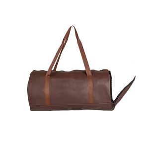 <b>Leather</b> Gym <b>Bag</b> Genuine <b>Leather</b> Large Capacity Sports Duffle with Zipper Closure for Unisex Weekend Travel Overnight Luggage - Product Image 2