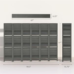 Paravento Pieghevole Bianco a 6 Ante per Camera da Letto e Divisorio per Ambienti - Product Image 6