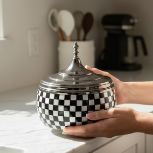 Casserole de service en bois de luxe du Golfe avec couvercle en acier inoxydable |   Chauffe-plat pour fondue artisanal de designer, bol de service, ustensile de cuisson - Product Image 2