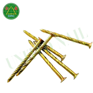 Clavos de acero chapados en amarillo de 1-3/8" x 0.81 con vástago de tornillo/liso y anillado para proyectos de construcción, fabricados en Vietnam - Product Image 3
