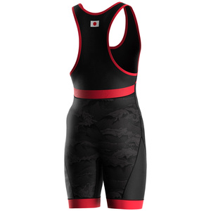 Combinaison de lutte pour hommes, ajustée, en spandex et polyester, impression par sublimation, logo sur le devant, vêtements d'arts martiaux pour adultes, extensible, séchage rapide - Product Image 6