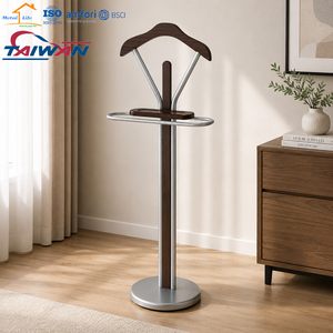 Perchero Moderno Independiente de TAIWAN con Colgador de Madera y Base Metálica para Entrada o Sala de Estar - Product Image 1