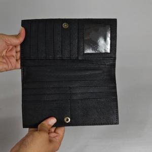 Handmade Genuine Leather Long Wallet With <b>Embossing</b> Floral Pattern Vintage Style Fold Closure Unisex Daily Use - Product Image 3
