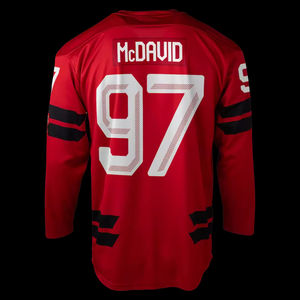 Maillot de hockey sur glace personnalisé pour homme, 100 % polyester, antibactérien, motif Argyle, manches courtes, uniforme d'équipe, fabrication OEM - Product Image 5