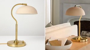 Lámpara de Mesa Ajustable con Cuello de Cisne, Acabado en Latón Dorado, Pantalla de Lino, Luz LED para Lectura Junto a la Cama, para Decoración Moderna del Hogar y Hoteles - Product Image 3