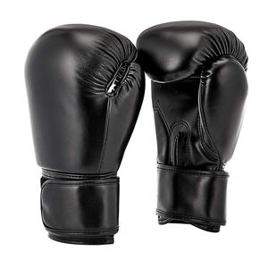 Genuine Leather Boxing Gloves High Density <b>Foam</b> Non-Slip <b>Waterproof</b> Hook Loop Closure Professional Training Gloves for Men Women - Product Image 1