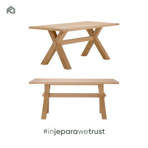Mesa de Madera de Teca Sólida de Primera Calidad, Resistente al Agua, para Exteriores, Juego de Comedor para Jardín y Restaurante - Laras - Product Image 1