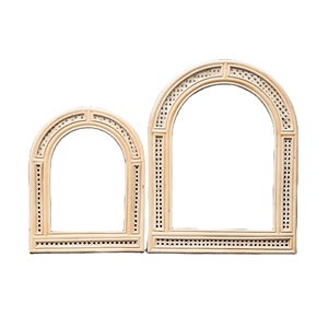 Espejo de mimbre hecho a mano para decoración del hogar, espejo de pared antiguo - Product Image 5