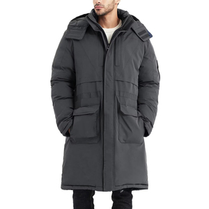 Nueva Parka de Invierno para Hombre, Gruesa, Impermeable, Transpirable, con Cuello Alto, Logotipo Frontal y Capucha - Product Image 1