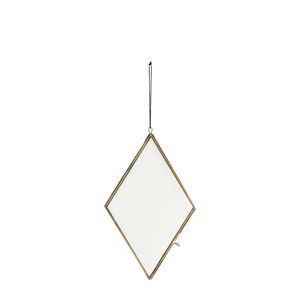 Marco de pared de latón y vidrio geométrico de lujo hecho a mano, de doble cara, para fotos de retrato, para helechos presados y arte minimalista - Product Image 1