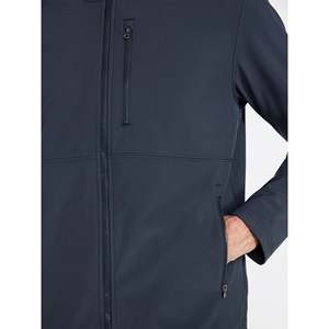 Modern Tapered Slim Fit Men's Lightweight Fleece Hooded Sport Jacket with Stand Collar <b>Zip</b>-<b>Up</b> Closure Winter Outerwear - Product Image 4
