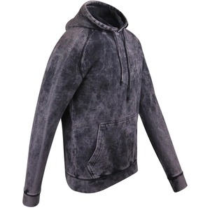 High Quality Manufacturer 400Gsm Heavyweight Thick Distressed Cut and Sew Vintage Embroidery Patch Men Acid Wash Pullover Hoodie - Product Image 3