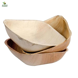 Tazones desechables cuadrados de hoja de palma de 5 pulgadas para sopas y salsas, vajilla compostable para fiestas, venta al por mayor - Product Image 2
