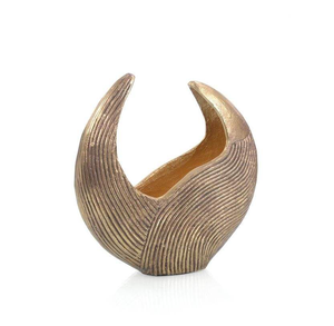 Jarrón de Metal Martillado con Acabado en Níquel, Jarrón Moderno de Metal para Mesa, Jarrón de Hierro para Flores Estilo Costero - Product Image 5