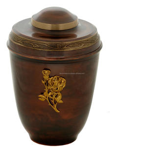 Urnes funéraires en laiton moderne de choix premium, décoration intérieure de salon, vitrine, conteneur funéraire en métal moulé - Product Image 1