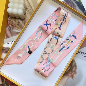 Nueva Cinta Versátil Azul Cielo con Lazo Pequeño para el Cabello, Diadema, Lazos para el Pelo de Mujer, Cinta de Seda Twill para Asa de Bolso 5*90cm - Product Image 4