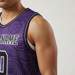 Uniforme de Baloncesto sin Mangas para Adultos, 100% Poliéster Transpirable, Apliques Personalizables con Nombres y Números del Equipo, Ropa Deportiva - Product Image 4