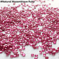 Rubis naturel du Mozambique, taille brillant ronde, facetté, rouge, pour la fabrication de bijoux, pierres précieuses.