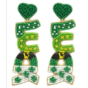 Pendientes de Mariposa Hechos a Mano con Cuentas de Semillas Estilo Boho Clásico, Joyería Artesanal Ligera de Algodón con 93 Cuentas en Forma de Corazón - Product Image 1