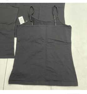 Womens Hot Summer Cotton Camisole Black <b>Tank</b> <b>Top</b> 160GSM <b>Spaghetti</b> <b>Strap</b> Sleeveless Shirt New Arrival Casual Camis Ready Cloth - Product Image 1