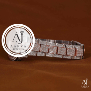 สายนาฬิกาข้อมือสแตนเลสสตีลหรูหรา AARVA JEWELS ขนาด 20 มม. ตัวล็อคแบบซ่อน สำหรับทั้งชายและหญิง คุณภาพสูง กระจกแซฟไฟร์ กันน้ำ 3BAR เครื่องกลไก - Product Image 4