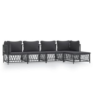 Set Lounge da Giardino Antracite - Product Image 2