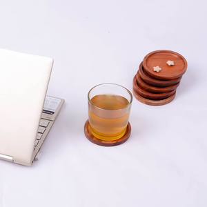 Wood Coaster Factory Supply Wood Coaster Best Prices Wholesale Rustic Natural Color Blank Wooden Coaster - Product Image 1